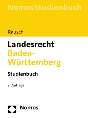 cover image of Landesrecht Baden-Württemberg